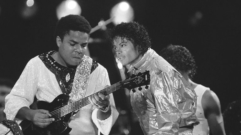 Tito and Michael Jackson in 1984 .  Pic: AP